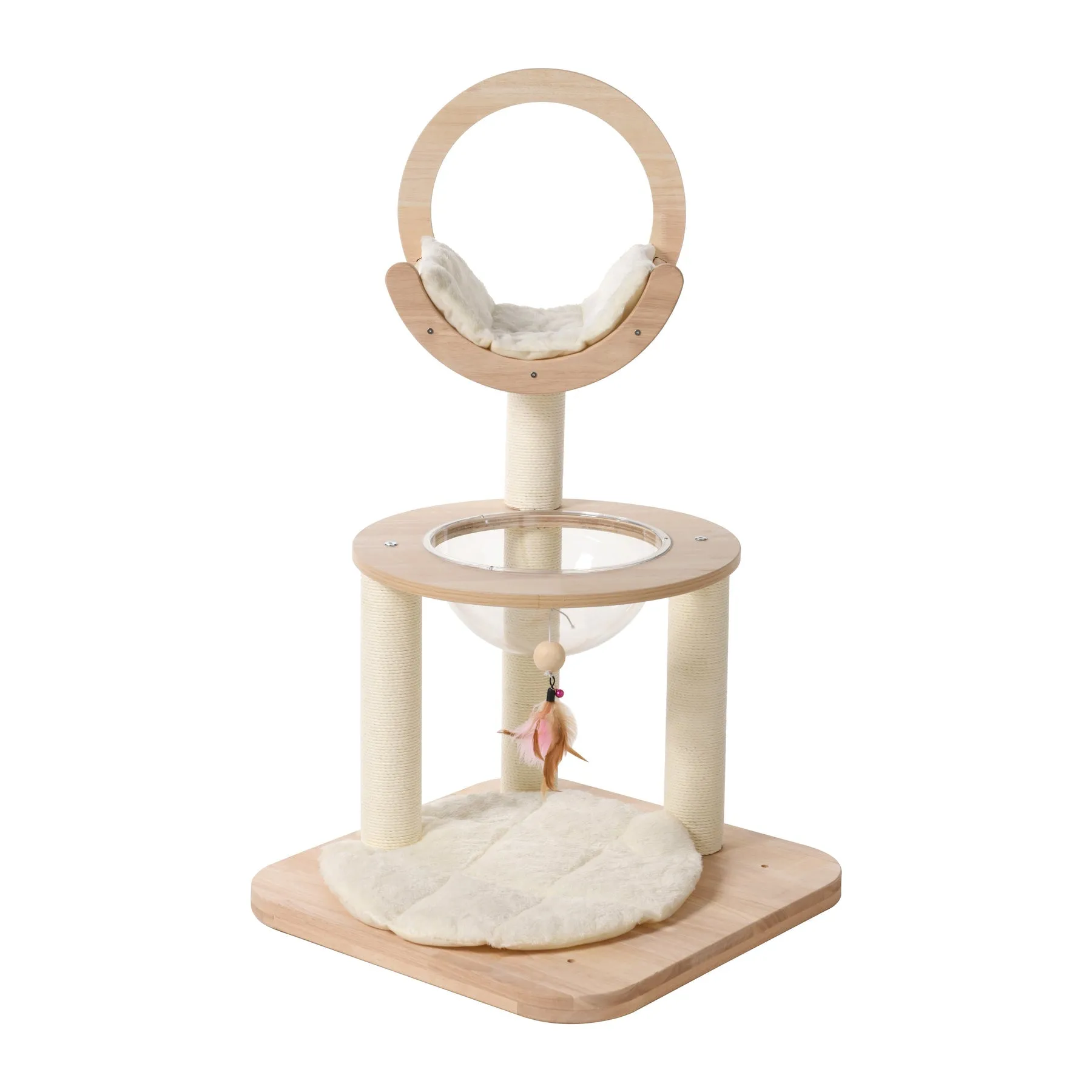 Charlie's Stellar 2 Oak Wood Scandi Cat Tree 81cm