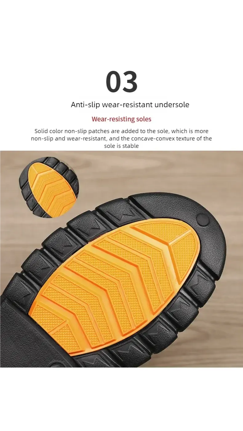 Chef shoes four season new anti slip oil resistant plus size business casual men's work leather shoes fashion comfort soft soled