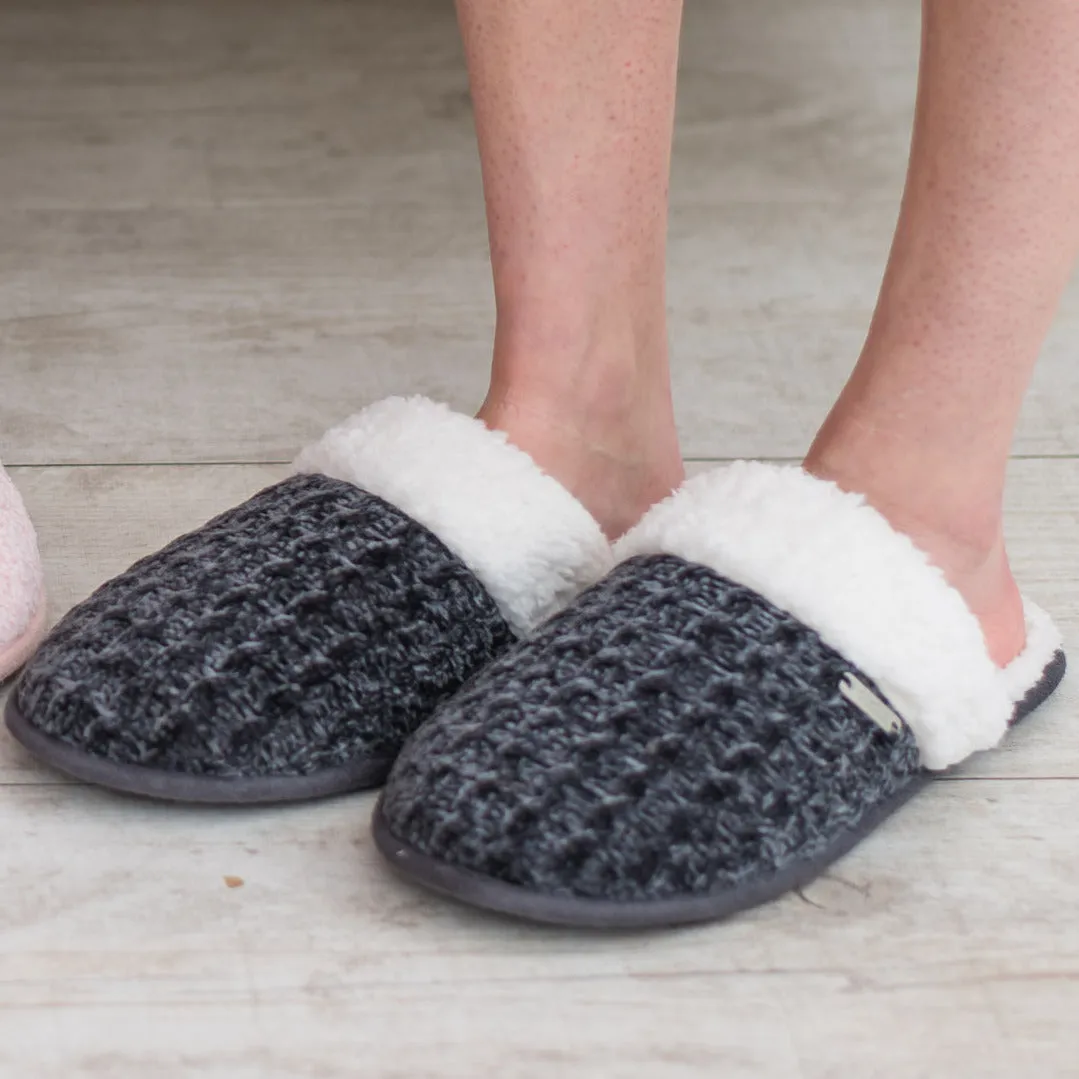 Chenille Creekside Slide Slippers | Grey