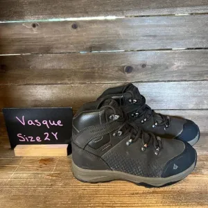 Childrens Kids Vasque St. Elias Waterproof Brown Leather Hiking Boots‎ Size 2 Y