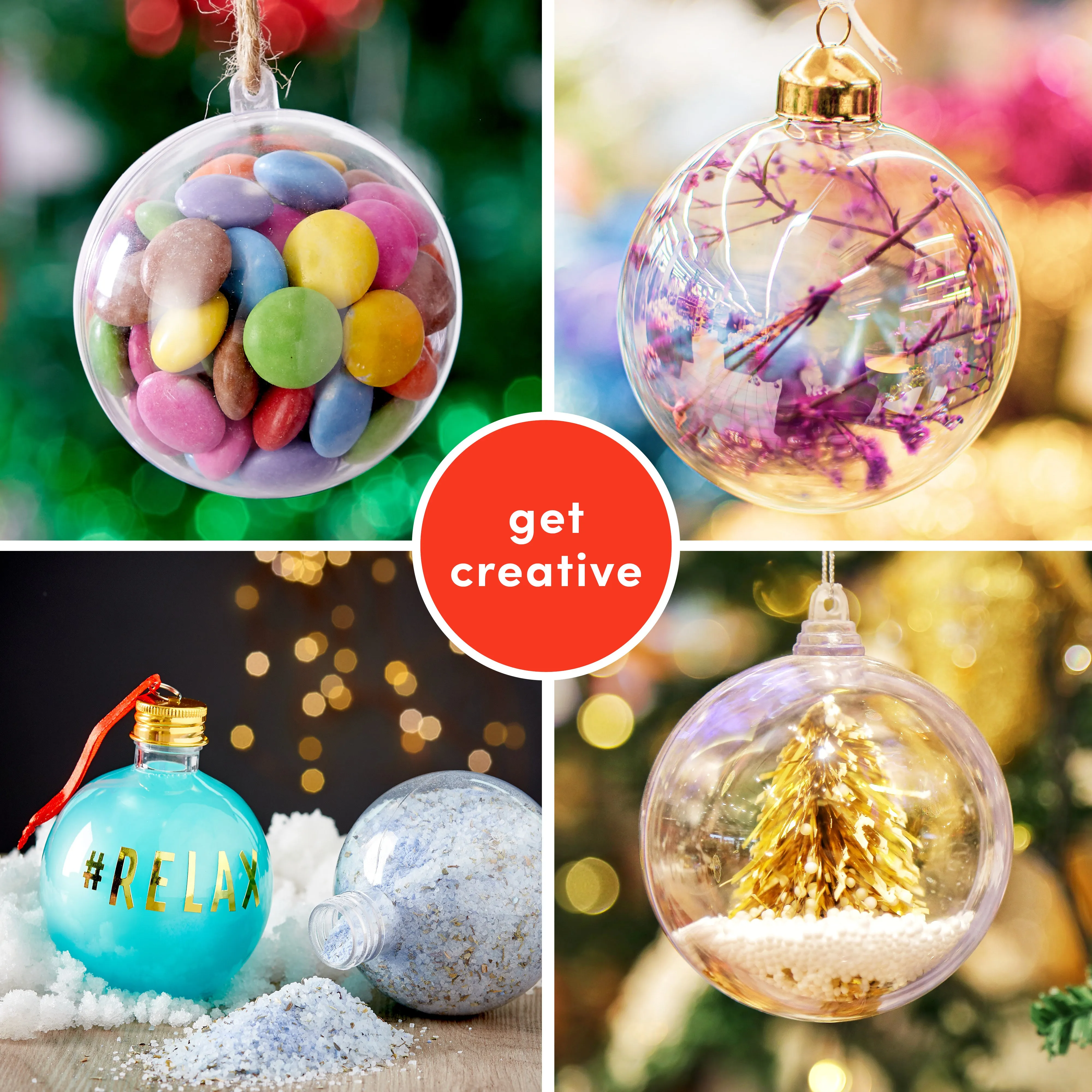 Christmas Fillable Boozy Baubles (250ml)