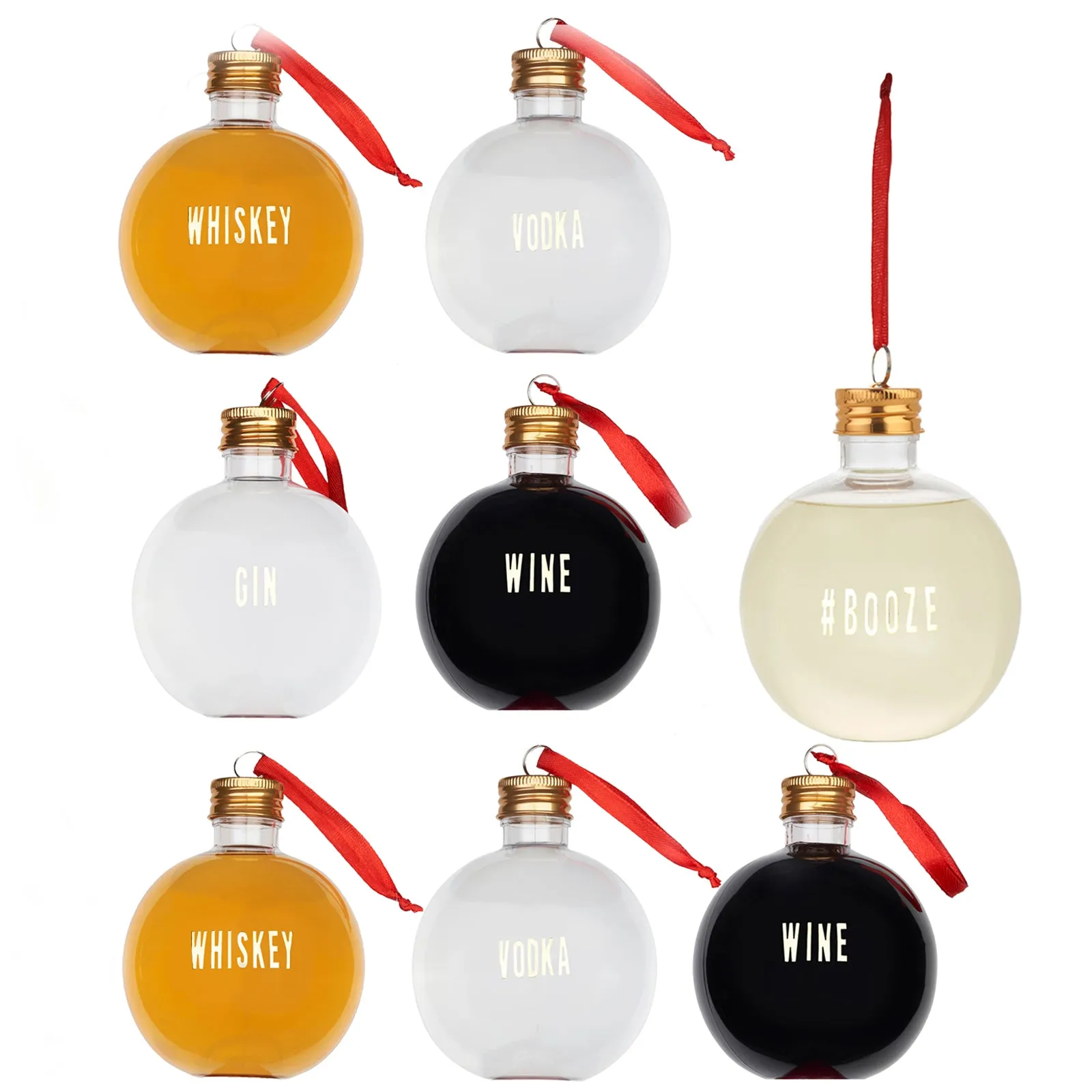 Christmas Fillable Boozy Baubles (250ml)