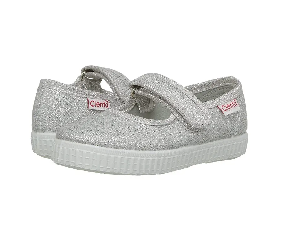 Cienta Mary Jane Shoe - Silver Sparkle