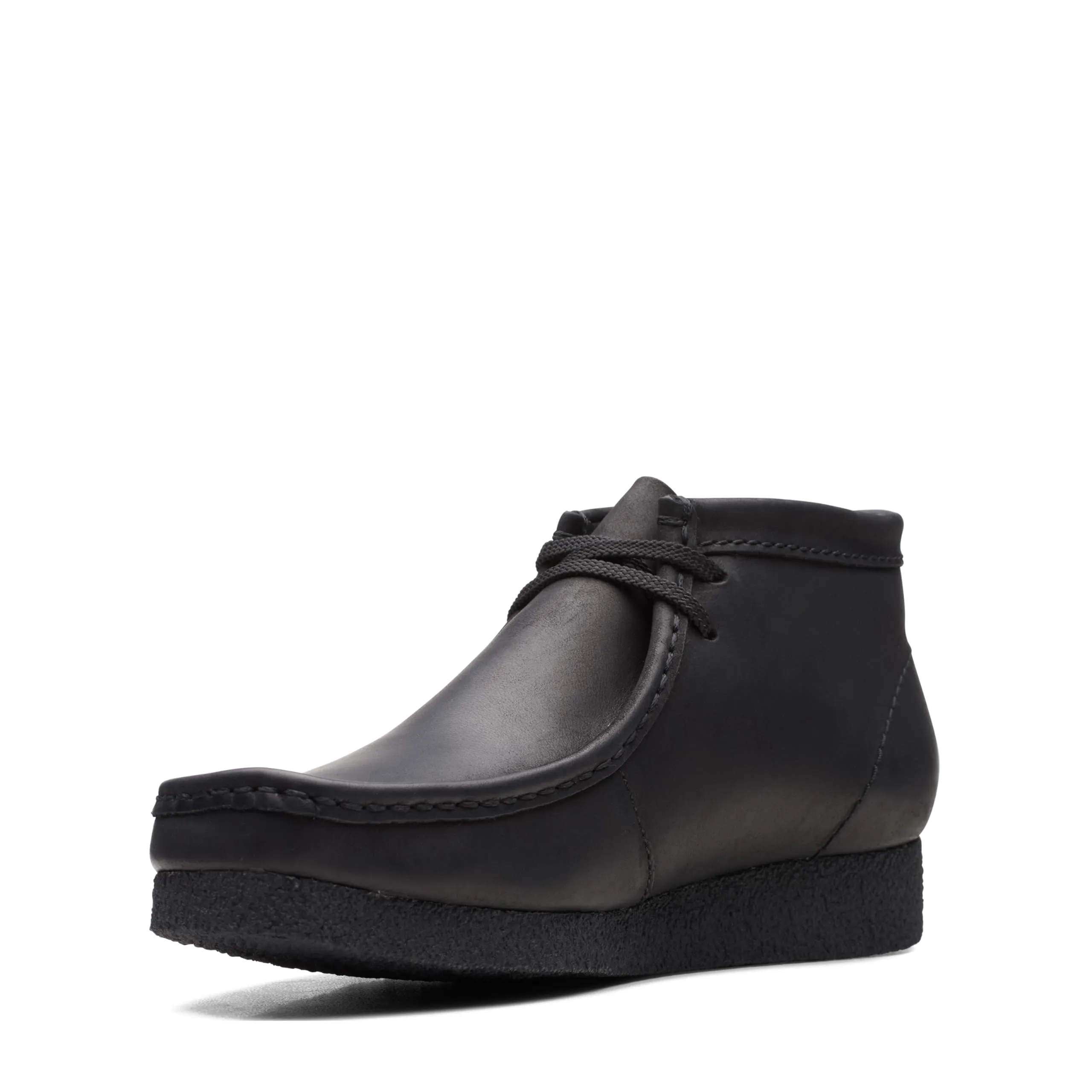 Clarks mens Shacre Ankle Boot, Black Leather, 9.5 US