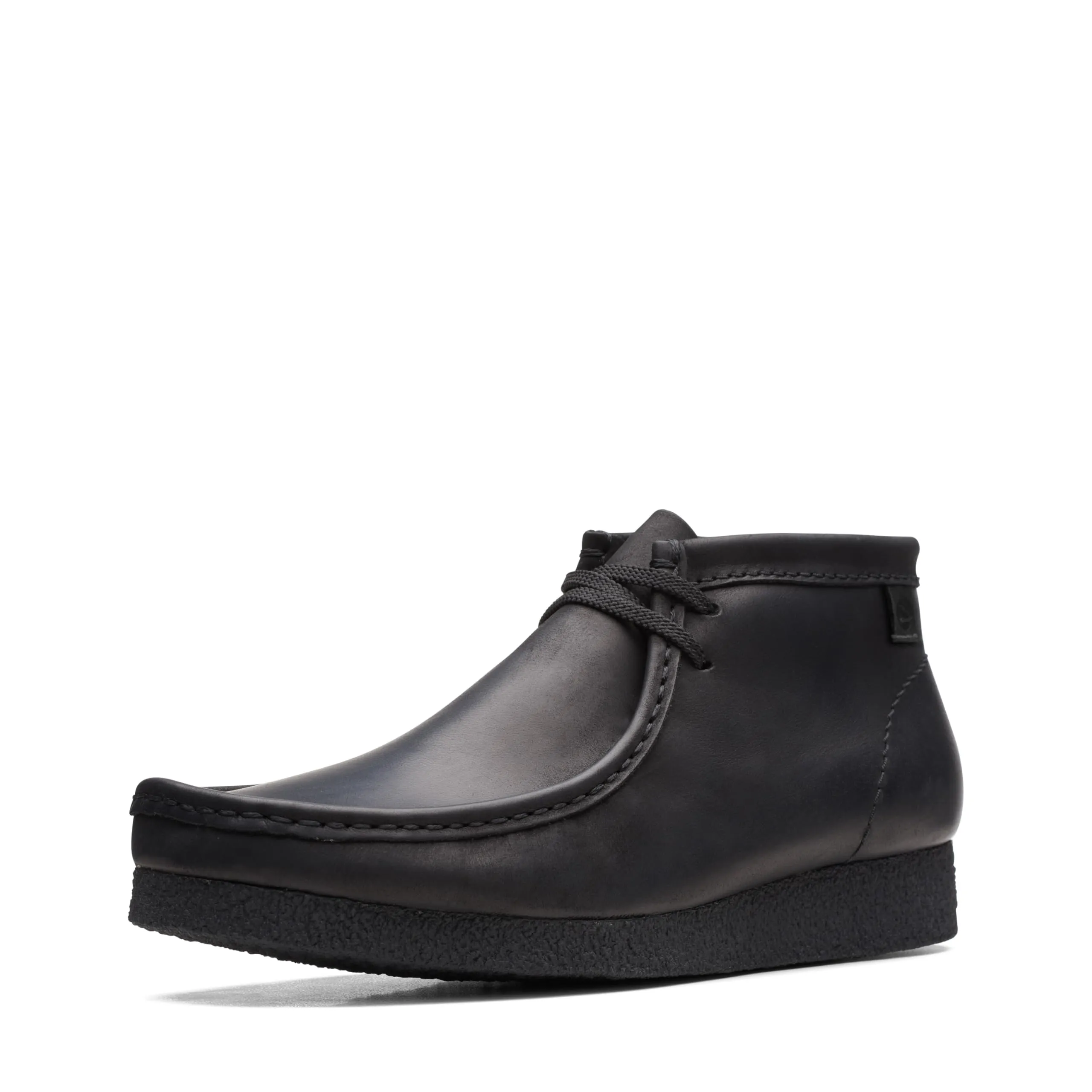 Clarks mens Shacre Ankle Boot, Black Leather, 9.5 US