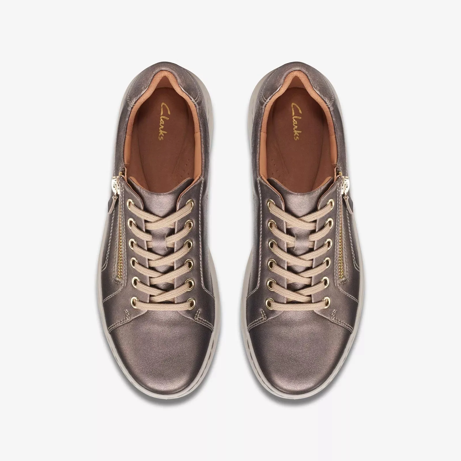 Clarks Women's Nalle Lace Bronze Metallic 26168537
