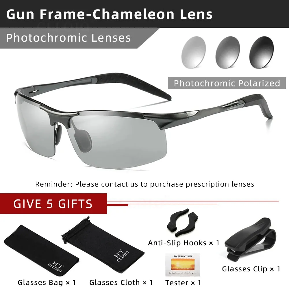 CLLOIO Aluminum Photochromic Sunglasses