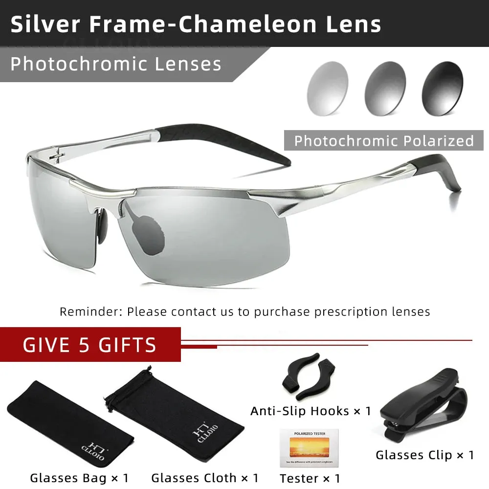 CLLOIO Aluminum Photochromic Sunglasses