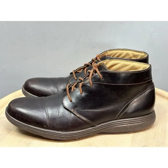 Cole Haan Woodbury Brown Grand 0S Leather Chukka Shoes C23730 Mens 9.5 M