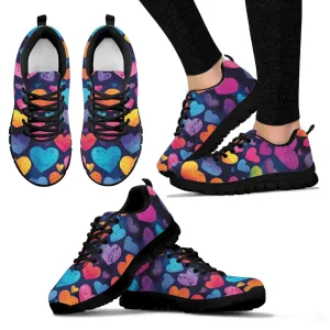 Colorful hearts Women's sneakers