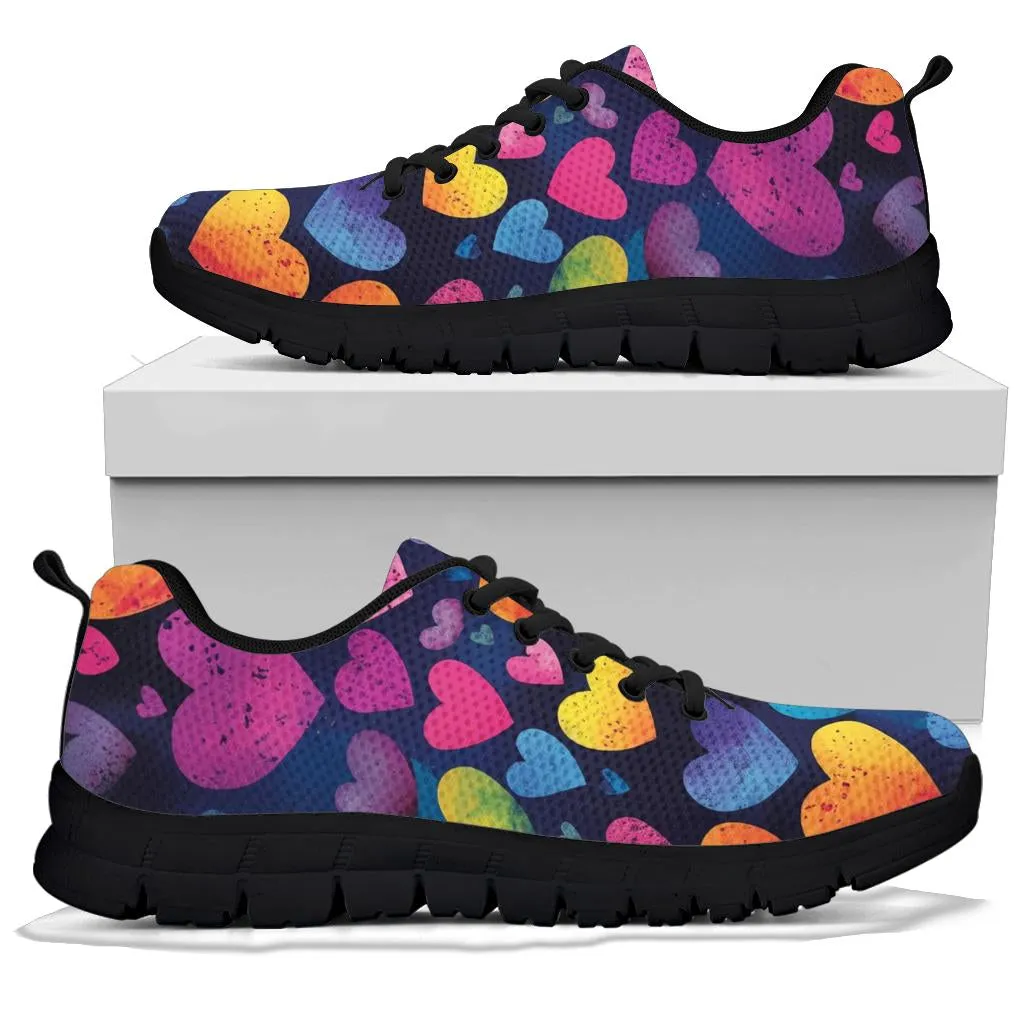 Colorful hearts Women's sneakers
