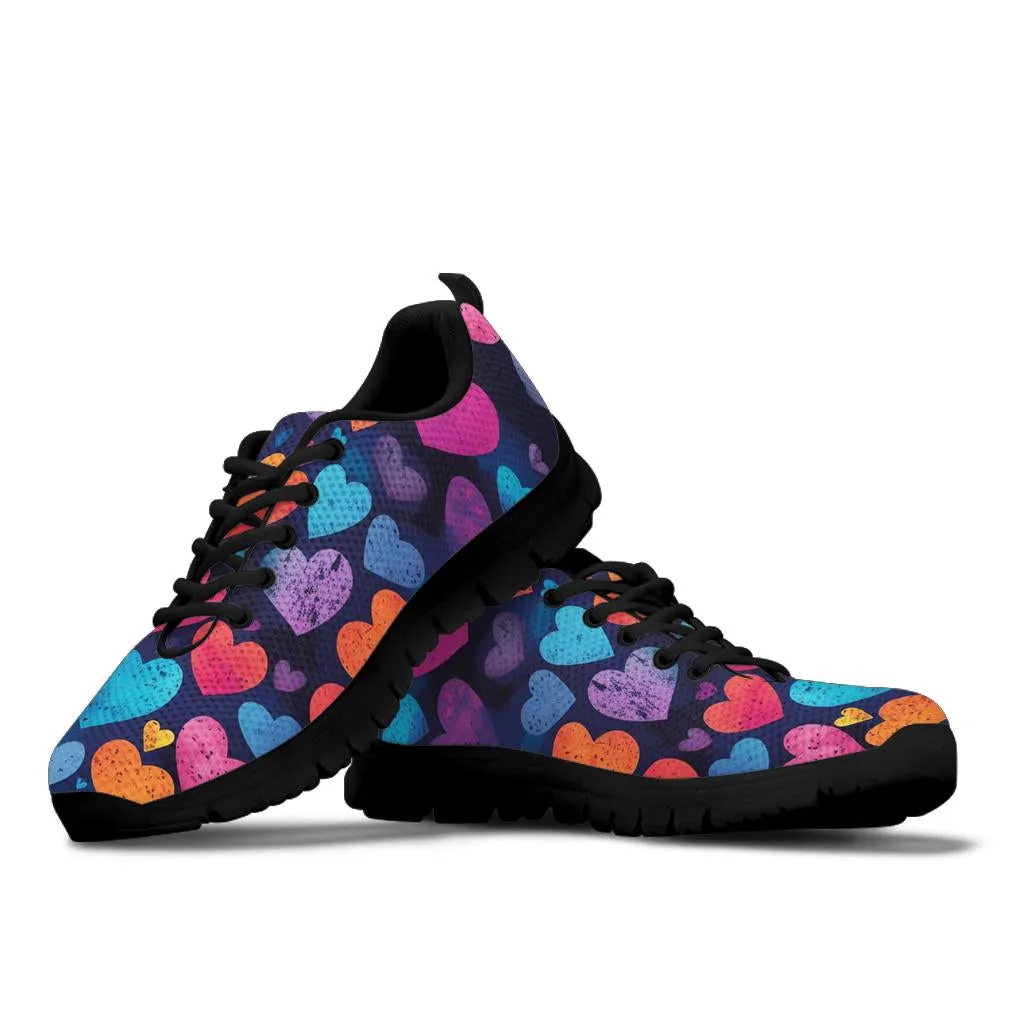 Colorful hearts Women's sneakers