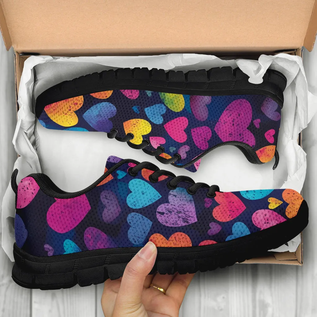 Colorful hearts Women's sneakers