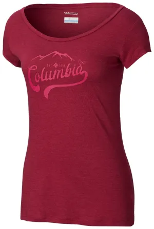 Columbia Outdoor Play Womens Tee Shirt Wine Berry