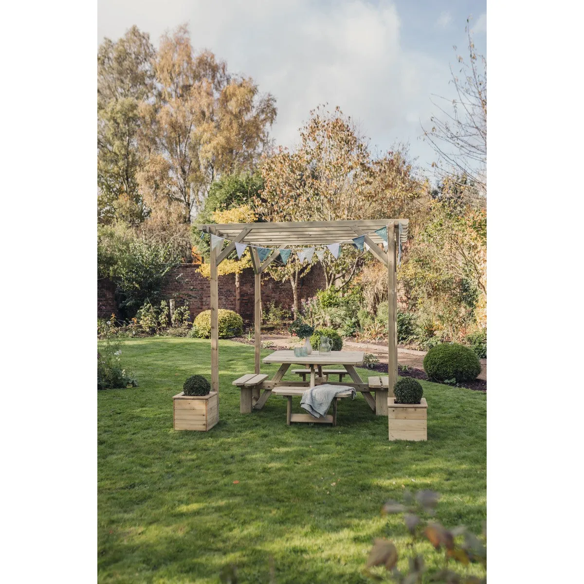Contemporary Garden Pergola by Churnet Valley 2.4 x 2.4M - PEV24