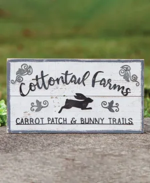 Cottontail Farms Wood Sign