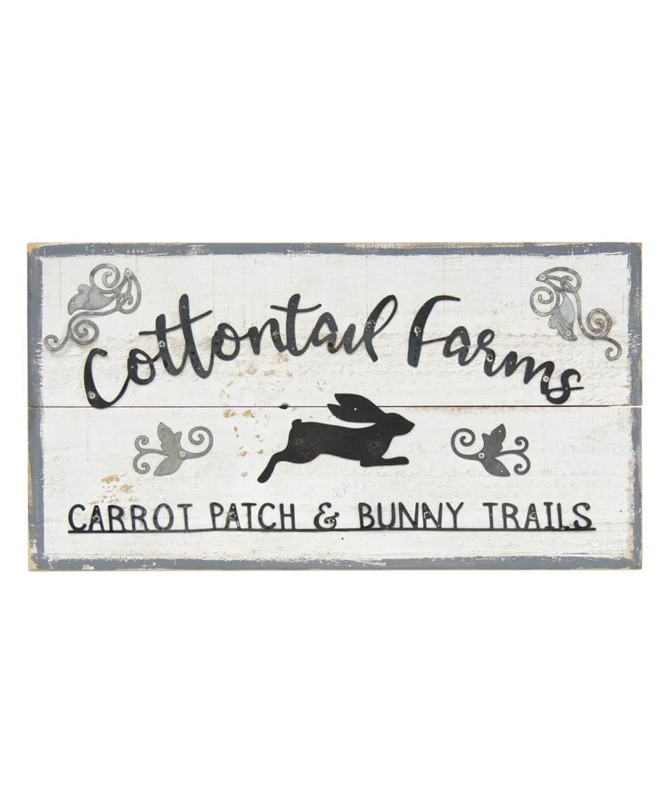 Cottontail Farms Wood Sign