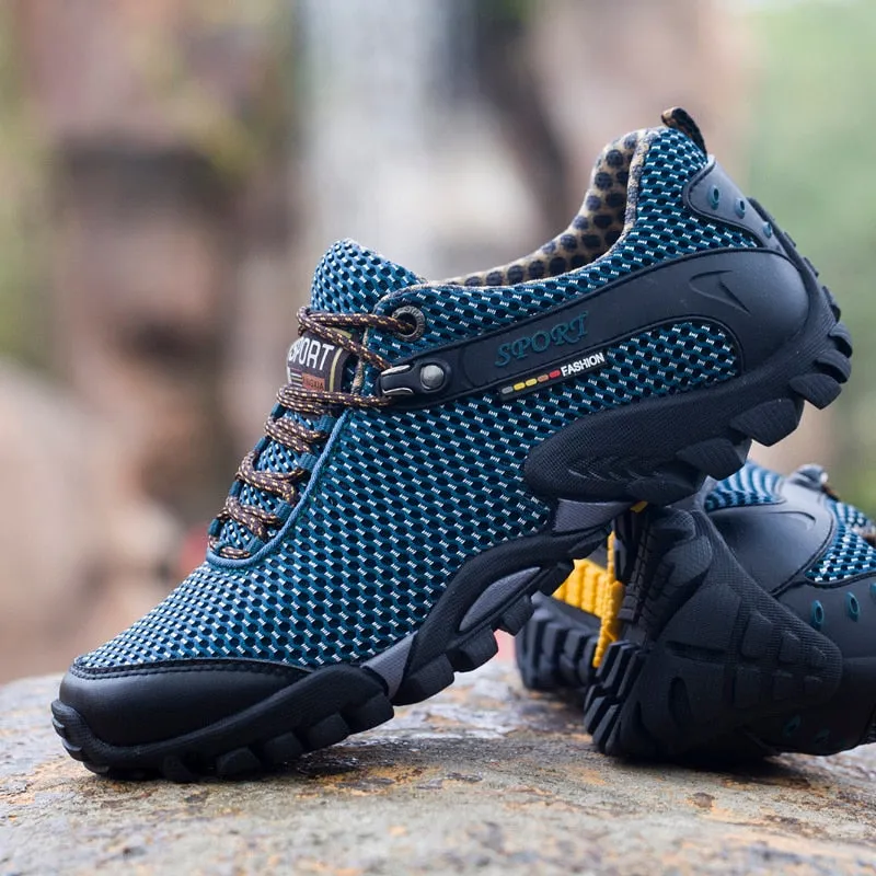 Cow Leather Climbing Shoes Man Trekking Fishing Shoes Camping Outdoor
