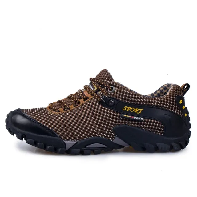 Cow Leather Climbing Shoes Man Trekking Fishing Shoes Camping Outdoor