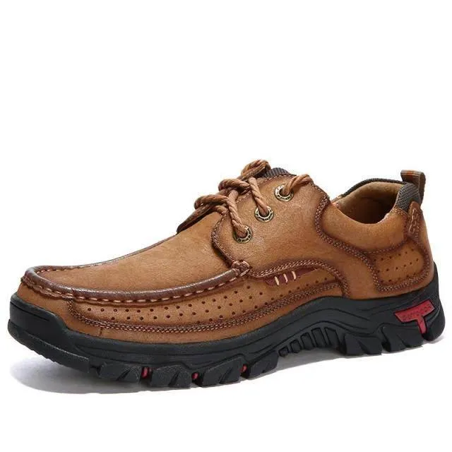 Cowhide Leather Hiking Shoes - Comfortable Breathable Outdoor Footwear