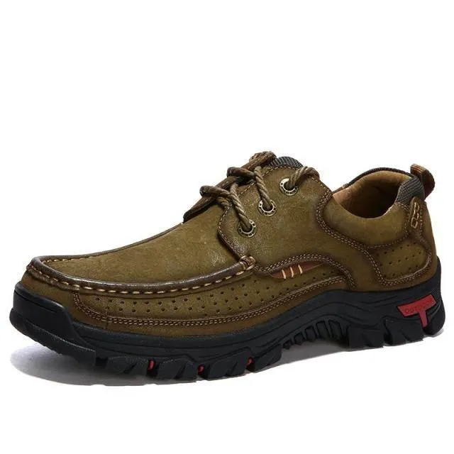 Cowhide Leather Hiking Shoes - Comfortable Breathable Outdoor Footwear