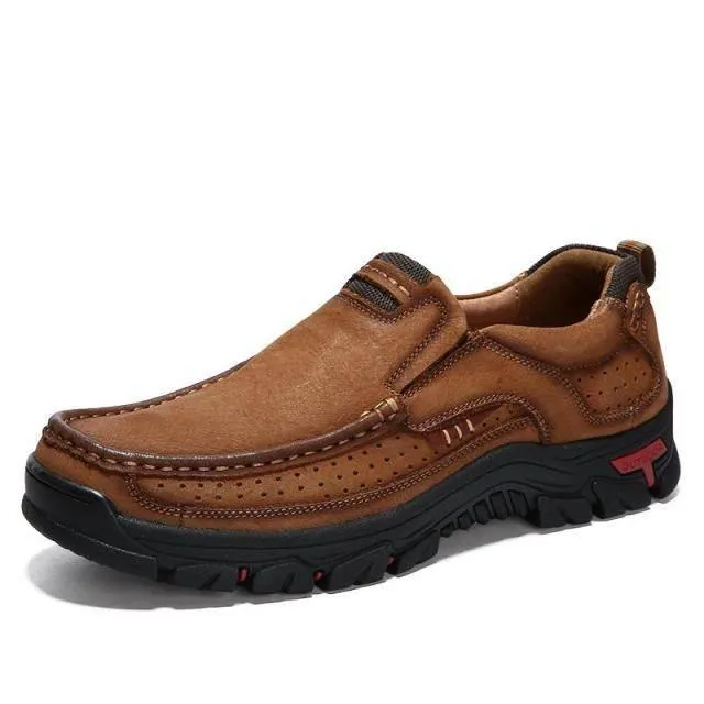 Cowhide Leather Hiking Shoes - Comfortable Breathable Outdoor Footwear