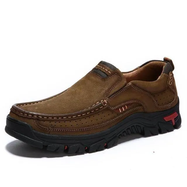 Cowhide Leather Hiking Shoes - Comfortable Breathable Outdoor Footwear