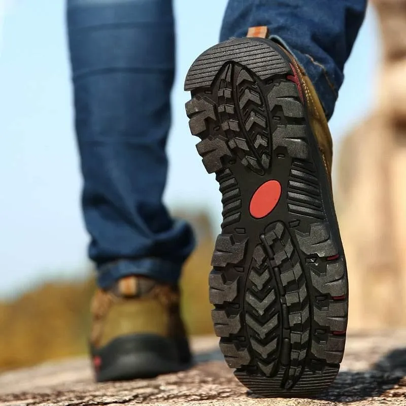Cowhide Leather Hiking Shoes - Comfortable Breathable Outdoor Footwear