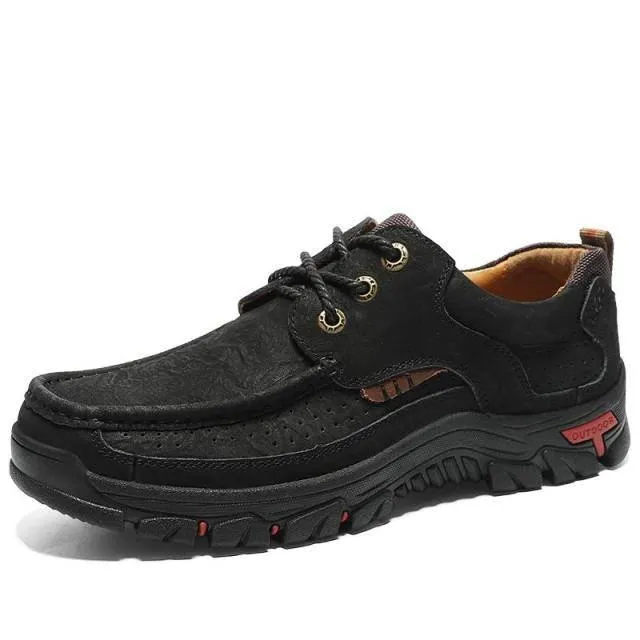 Cowhide Leather Hiking Shoes - Comfortable Breathable Outdoor Footwear