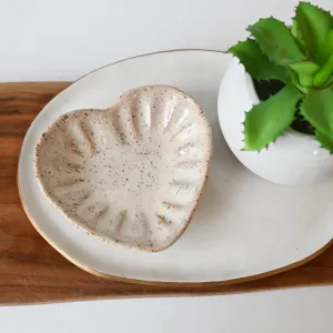 Crimped Heart Dish Chantilly Cream