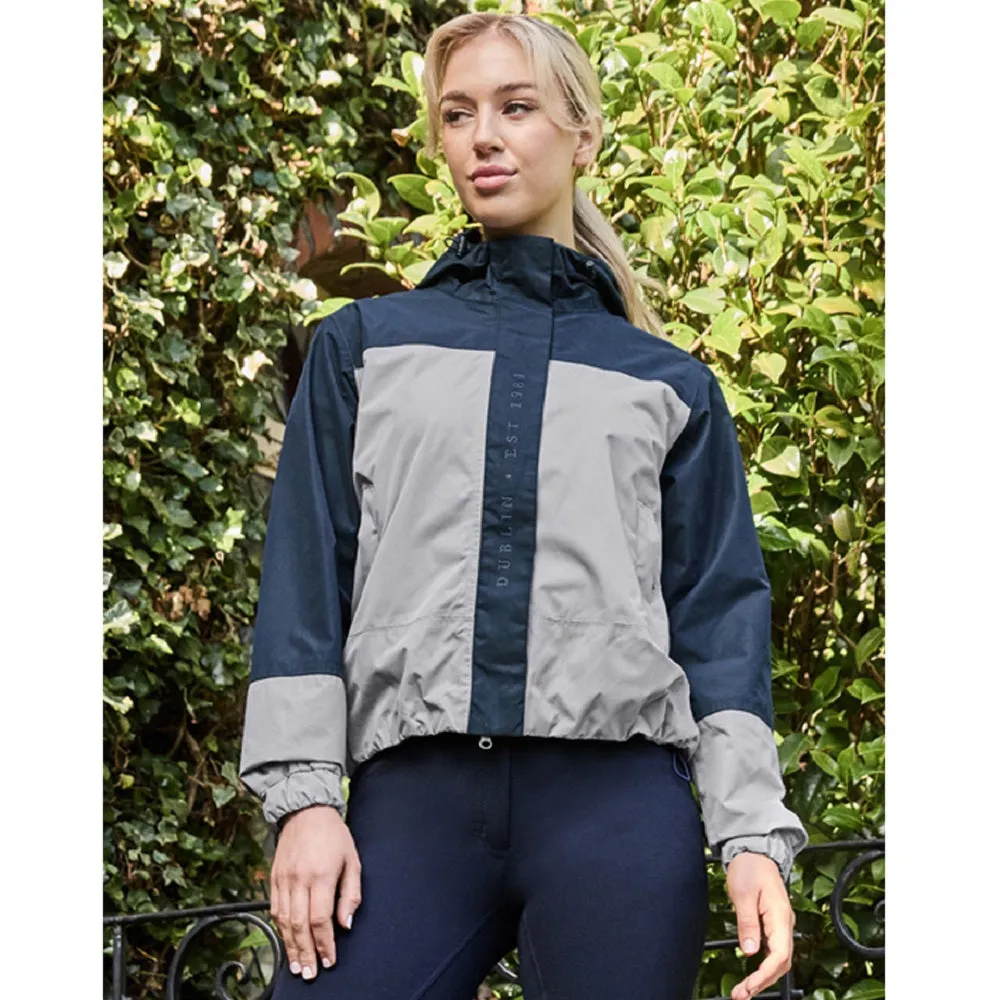 Crissy Colourblock Waterproof Jacket - Gull/Navy Academy