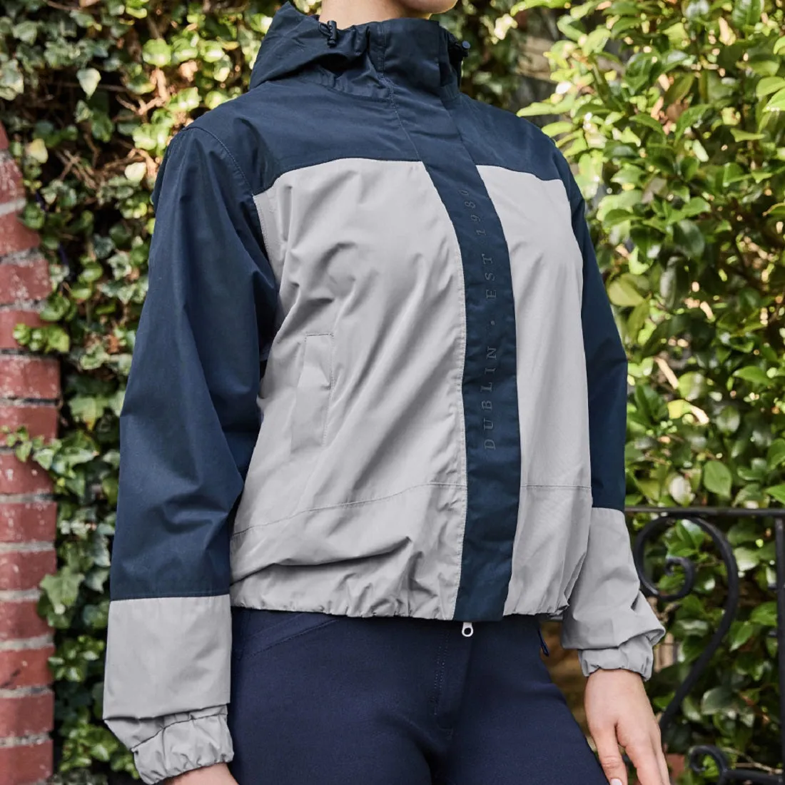 Crissy Colourblock Waterproof Jacket - Gull/Navy Academy