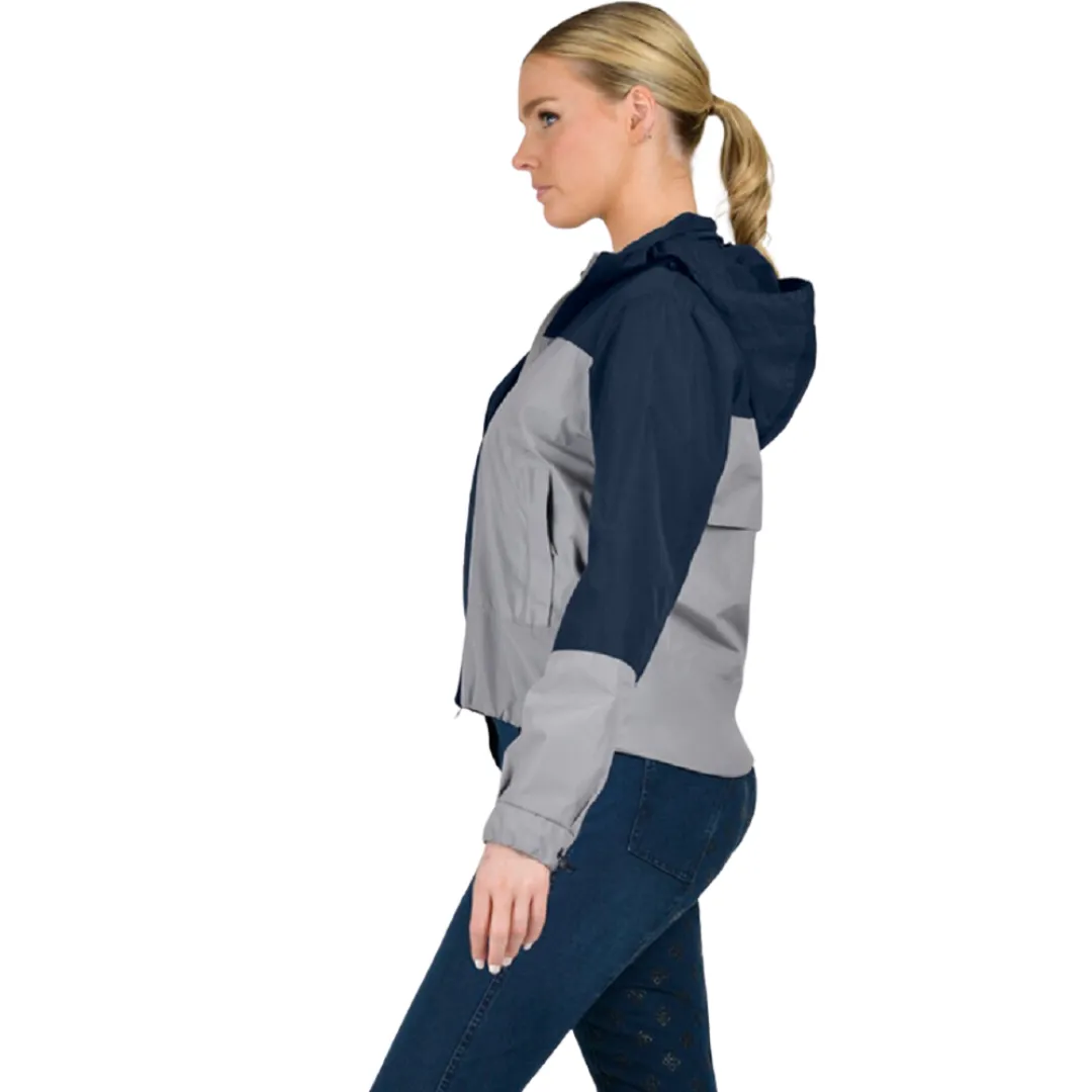 Crissy Colourblock Waterproof Jacket - Gull/Navy Academy