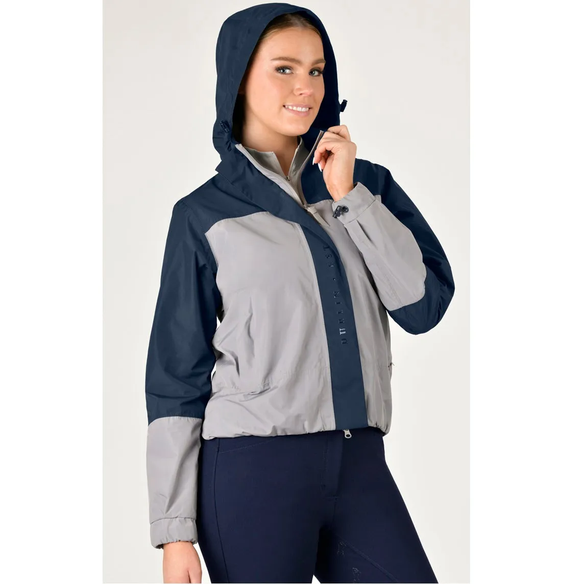 Crissy Colourblock Waterproof Jacket - Gull/Navy Academy
