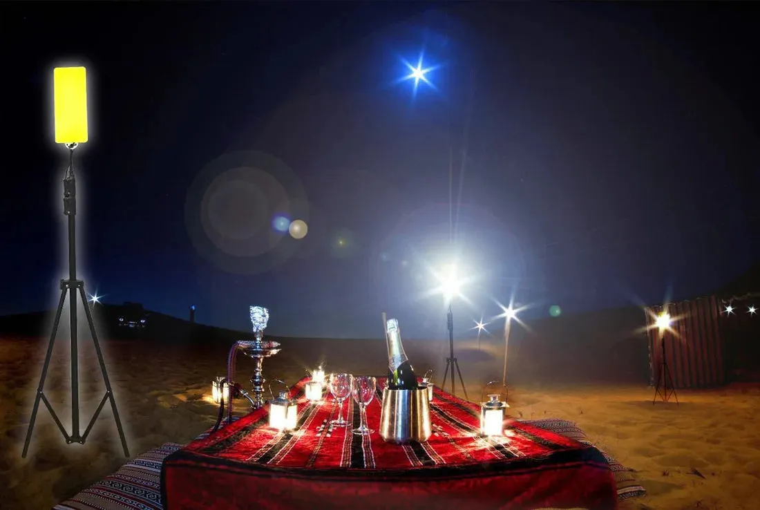 Crony 2880W Outdoor Lighting With battery and 3M stand Telescopic Fishing Rod Lamp Light Outdoor Emergency Lights