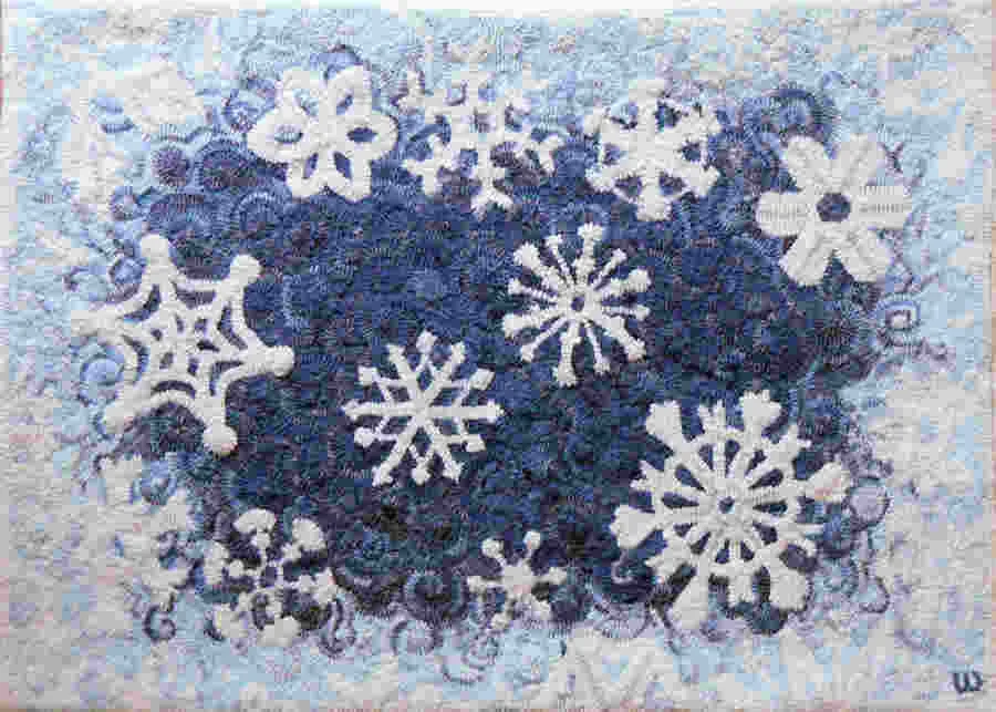 Crystal Flakes Rug Pattern