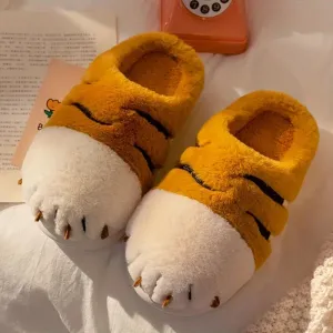Cute Tiger Claw Fluffy Slippers