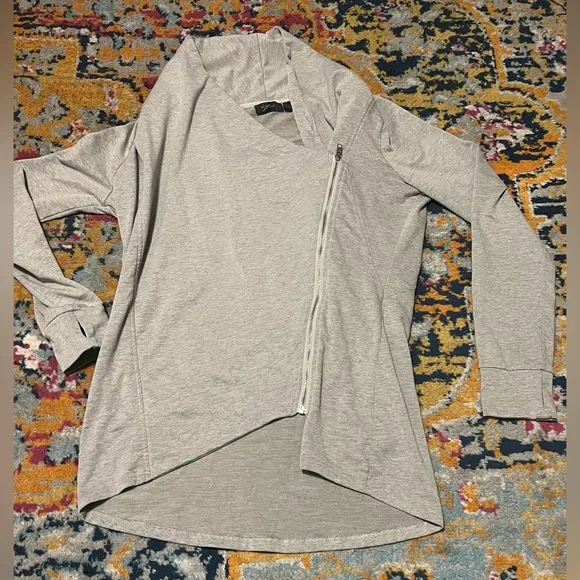 Cyrus Grey Moto Jacket/Sweater
