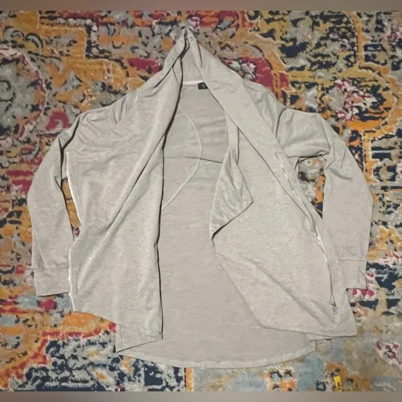 Cyrus Grey Moto Jacket/Sweater