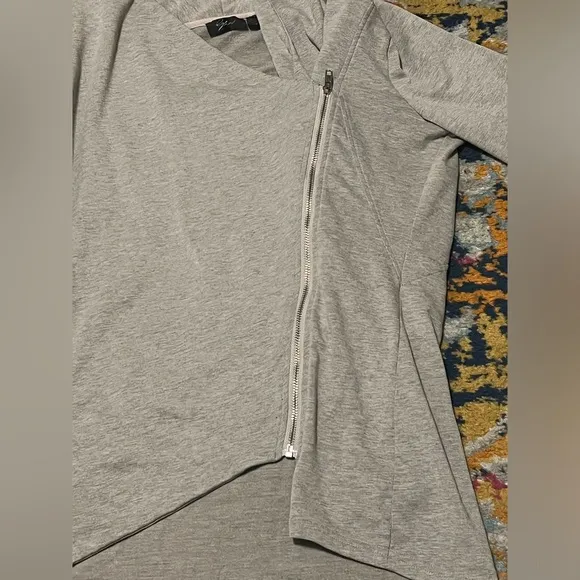 Cyrus Grey Moto Jacket/Sweater