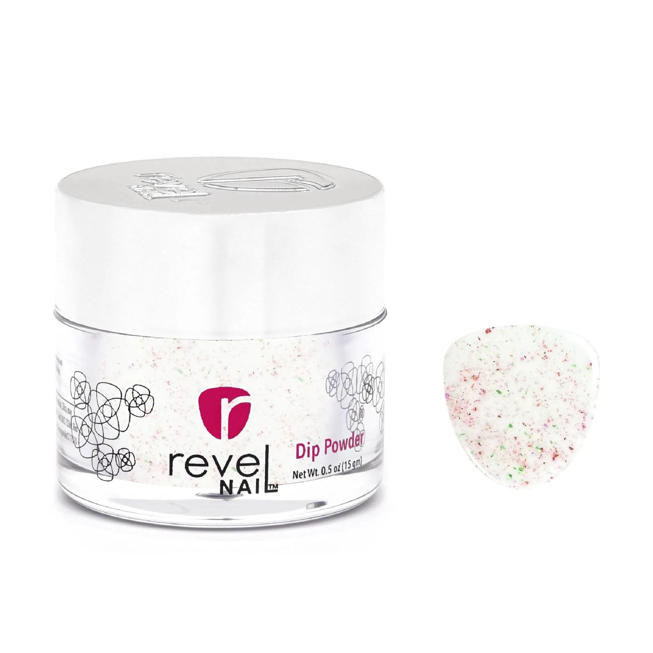 D789 Morning Dew White Flake Dip Powder