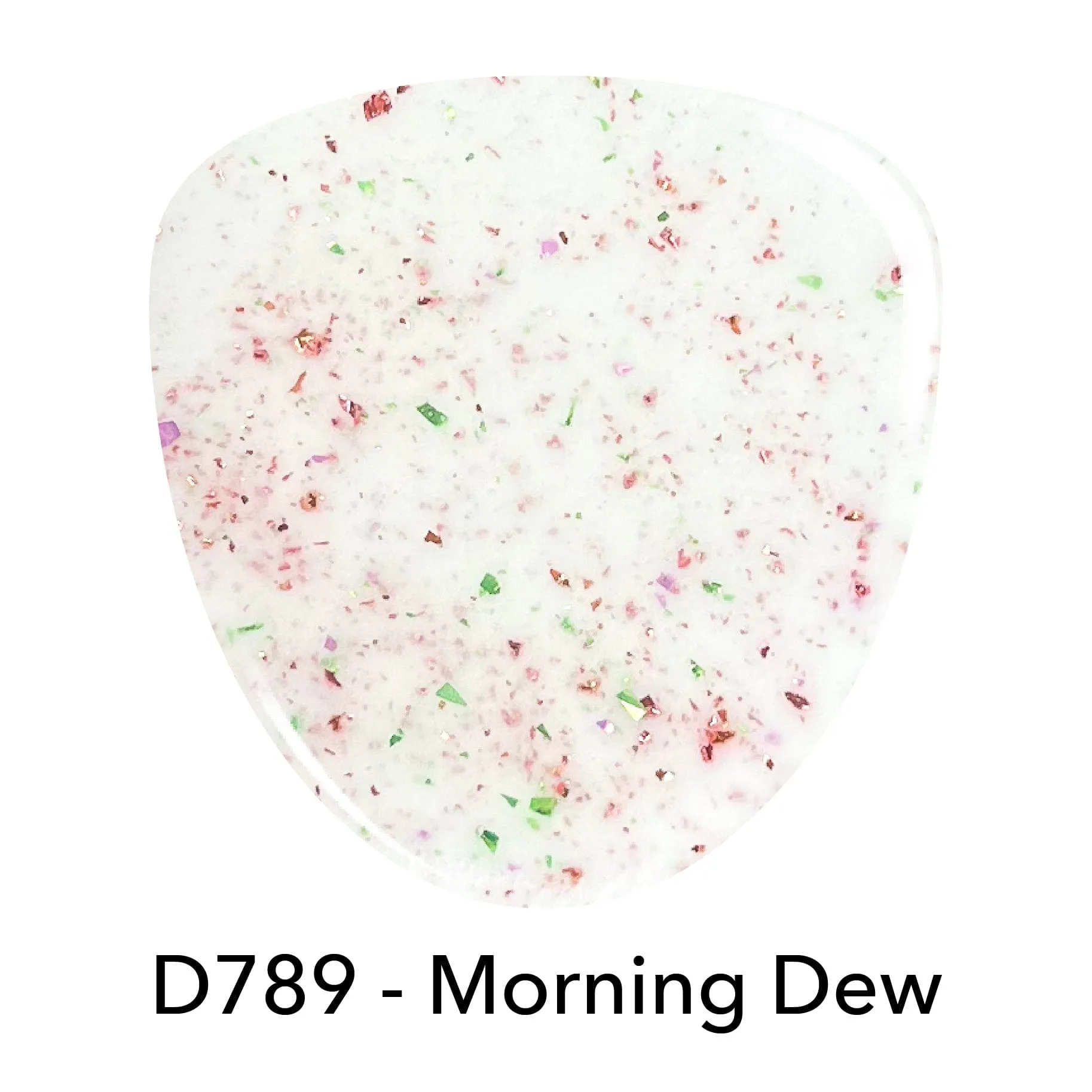D789 Morning Dew White Flake Dip Powder