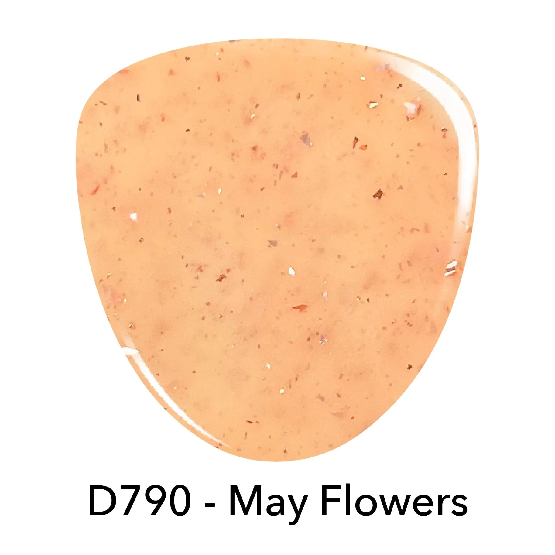 D790 May Flowers Peach Flake Gel Polish