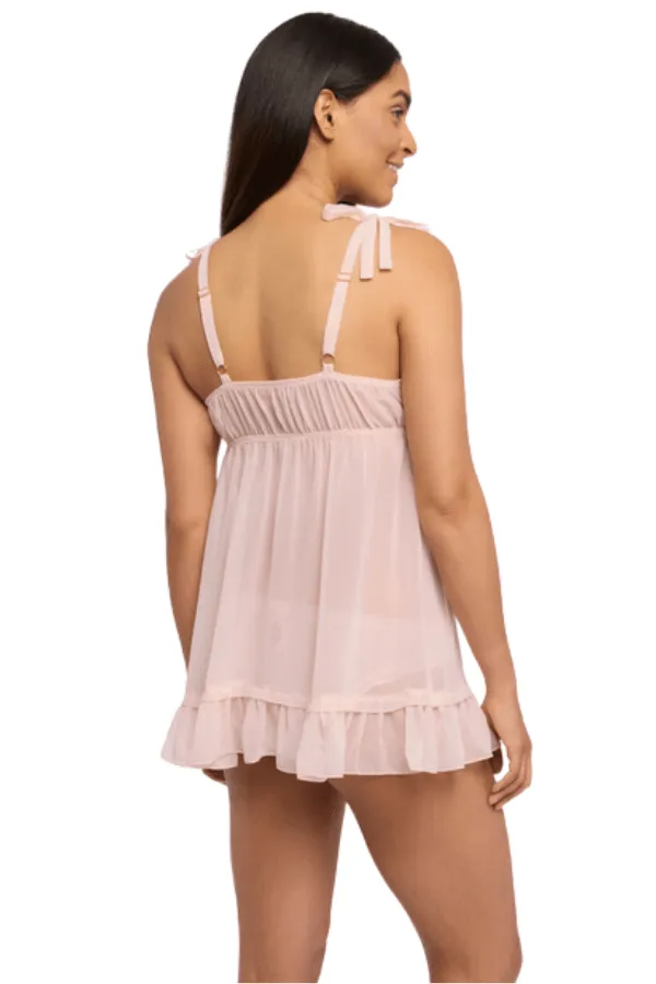 Dahlia Babydoll w/ Panty - Blush