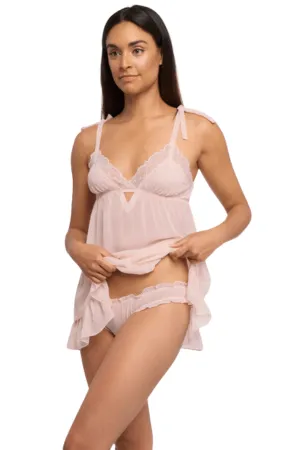 Dahlia Babydoll w/ Panty - Blush