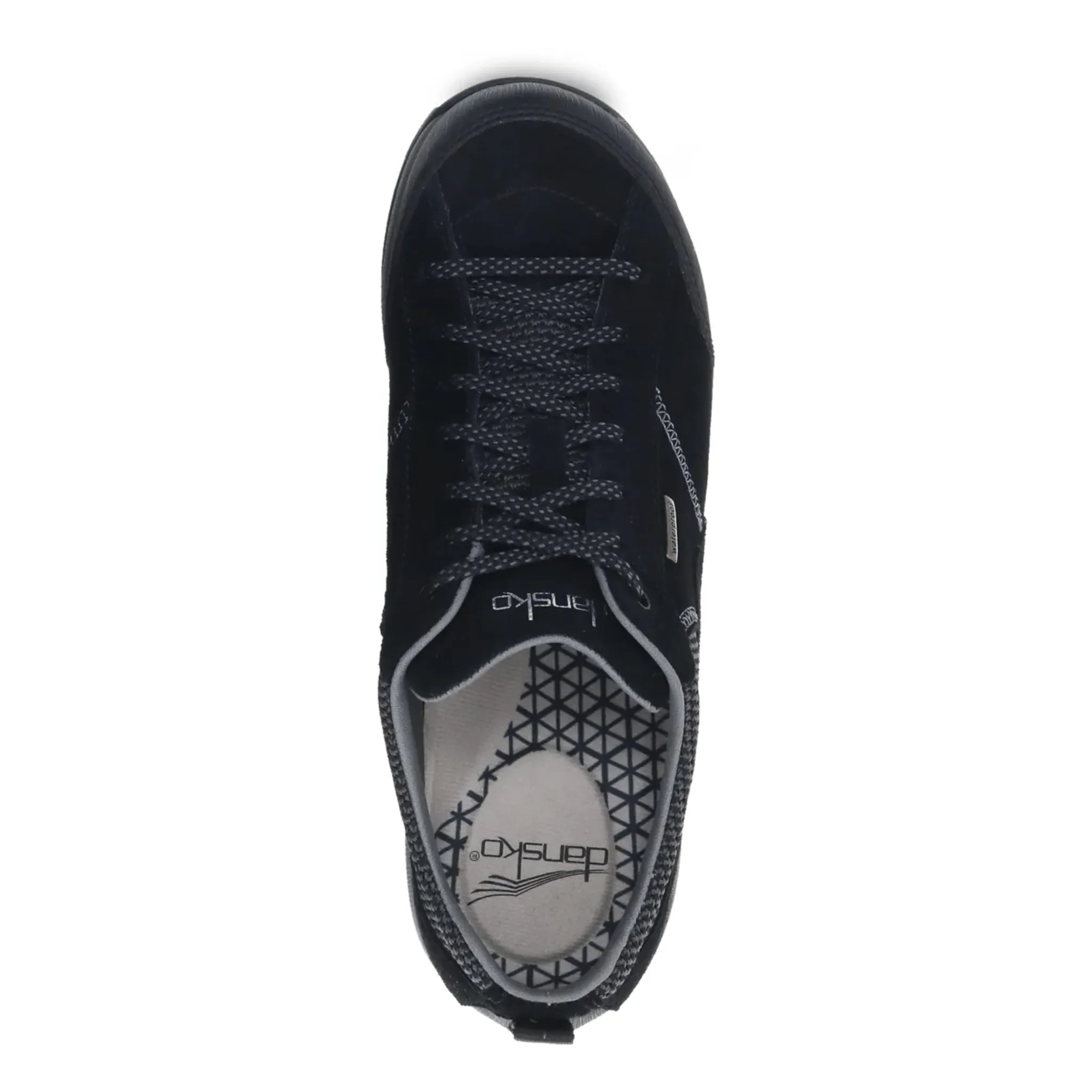 Dansko Women's Paisley Waterproof Sneaker- Black/Black Suede