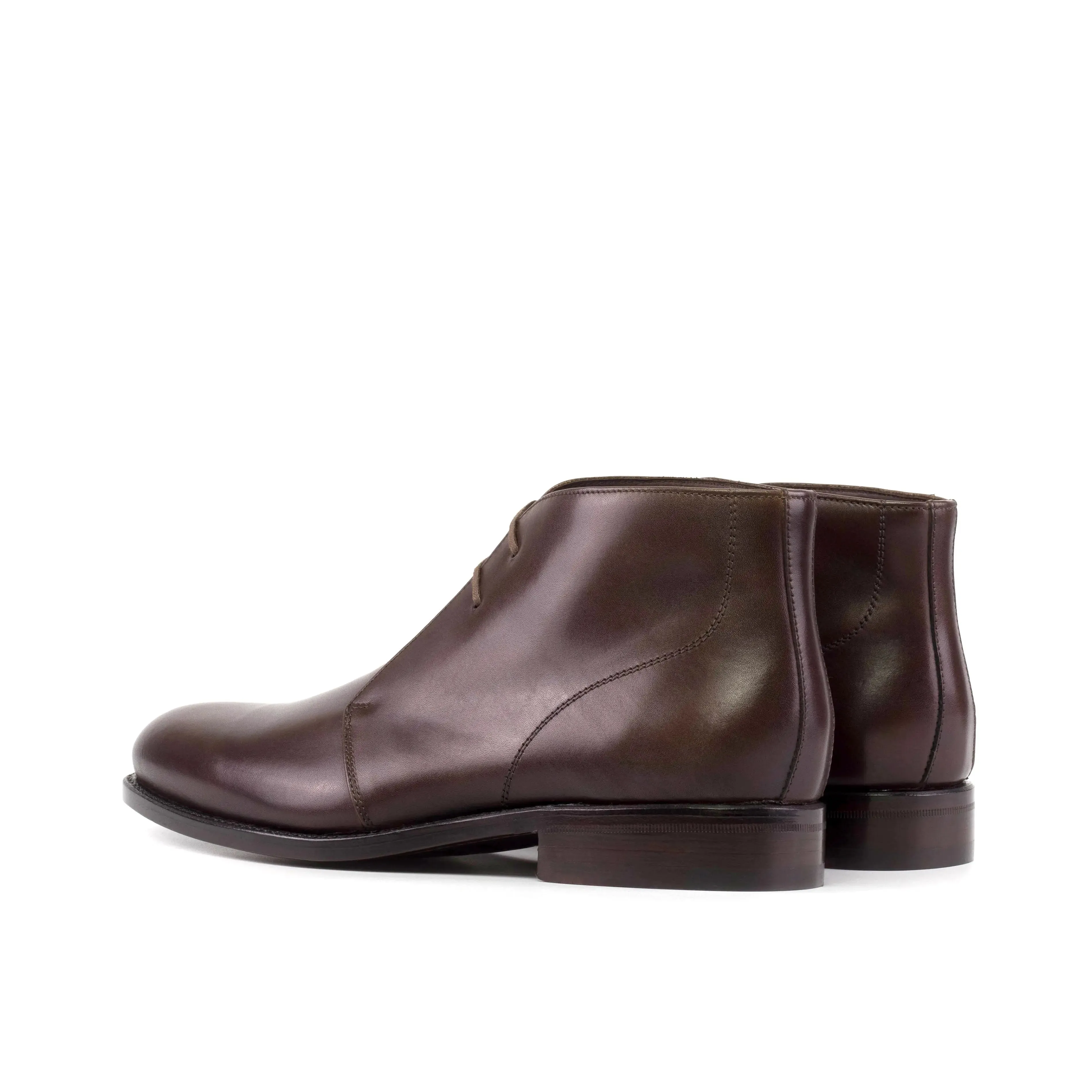 DapperFam Vivace in Dark Brown Men's Italian Leather Chukka