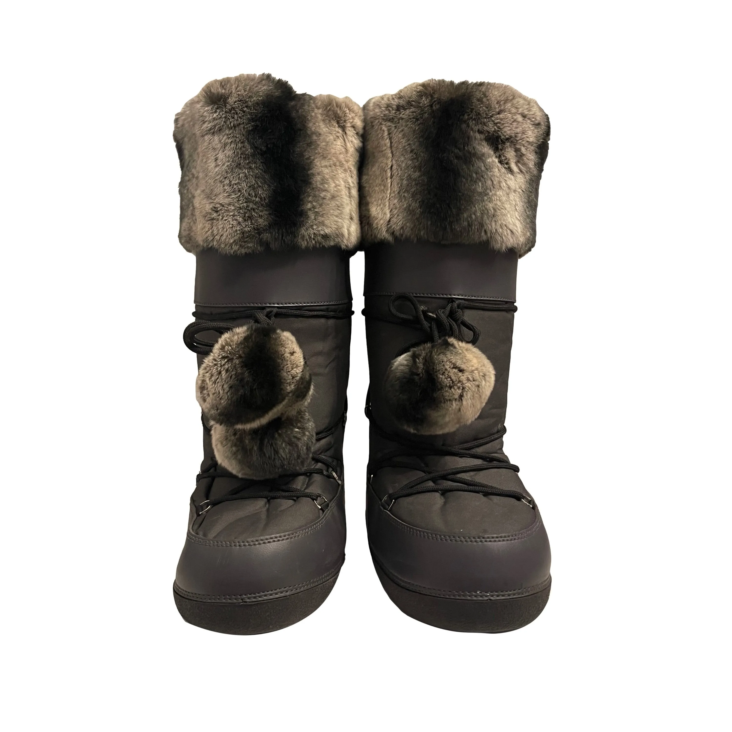 Dior Grey Fur Snow Boots