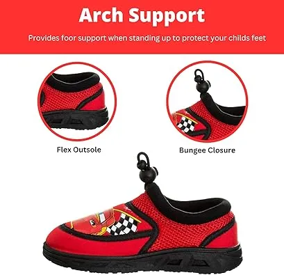 Disney Cars Water Shoes Kids Sandals -  Lightning McQueen Pool Aqua Socks Bungee Waterproof Quick Dry (toddler-little kid)