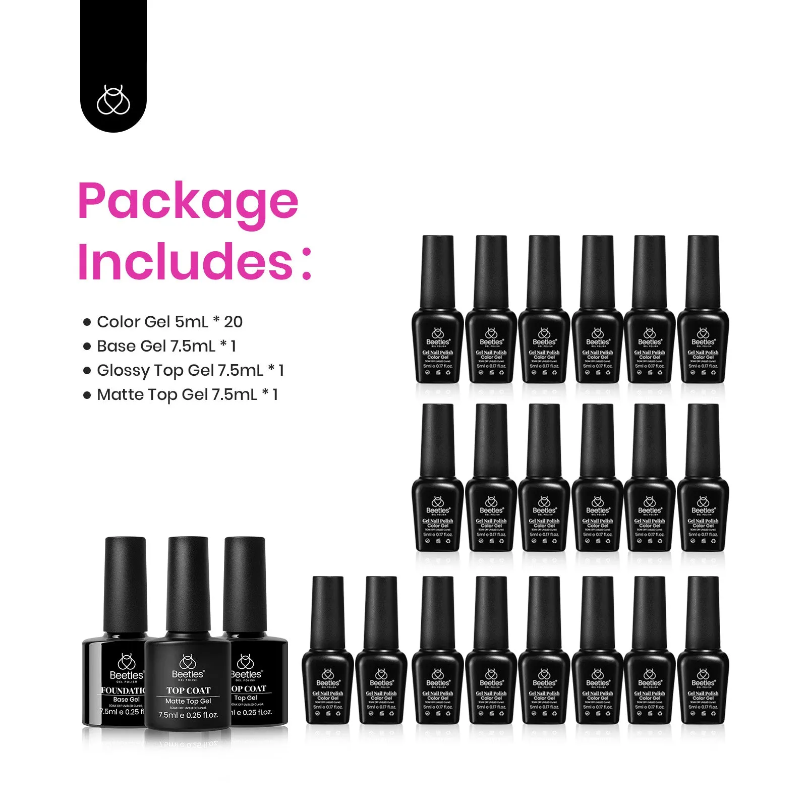 Diva of Divas - 20 Gel Colors Set with Top and Base Coat (5ml/Each)